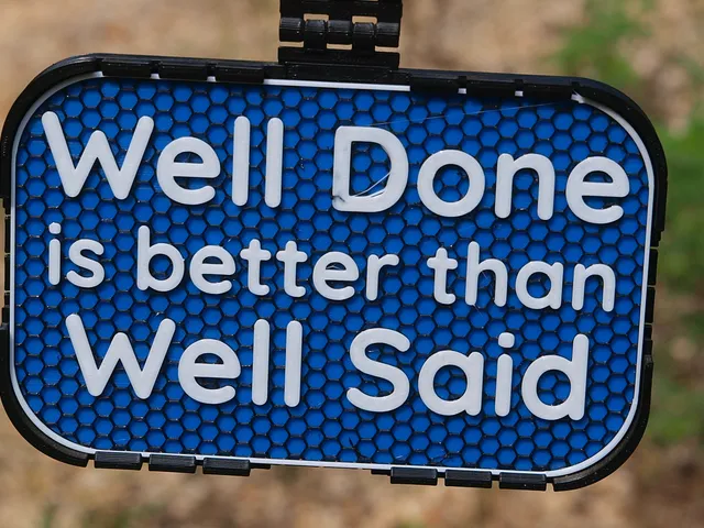 Well Done is better than Well Said sign