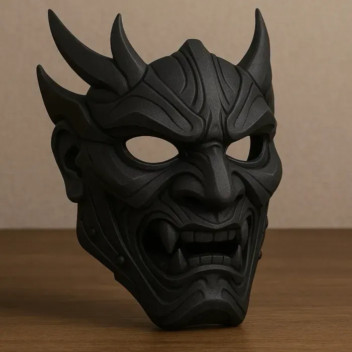 Oni Demon Samurai Mask – 3D Printable Cosplay Prop by