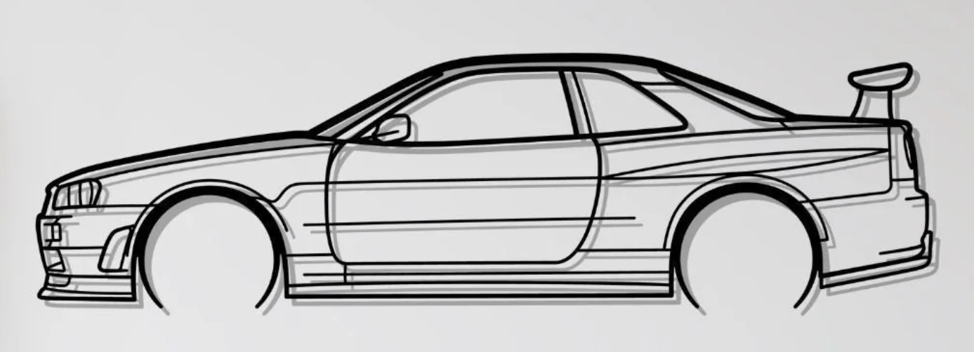 Nissan Skyline GT-R R34 Wall Art