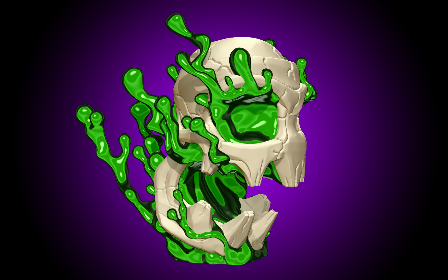 Toxic Alien Skull — miniatura 4