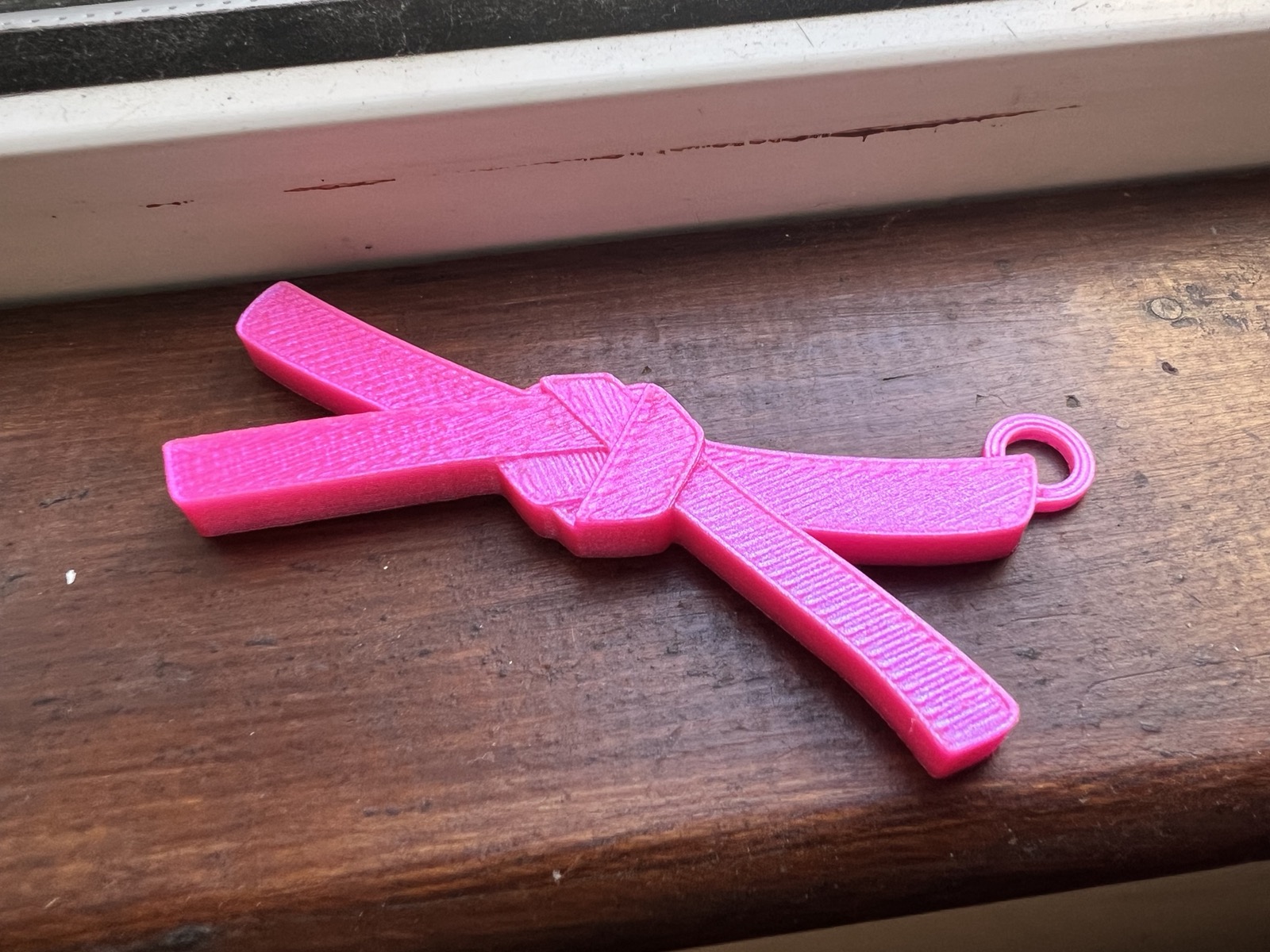 Martial arts belt keychain