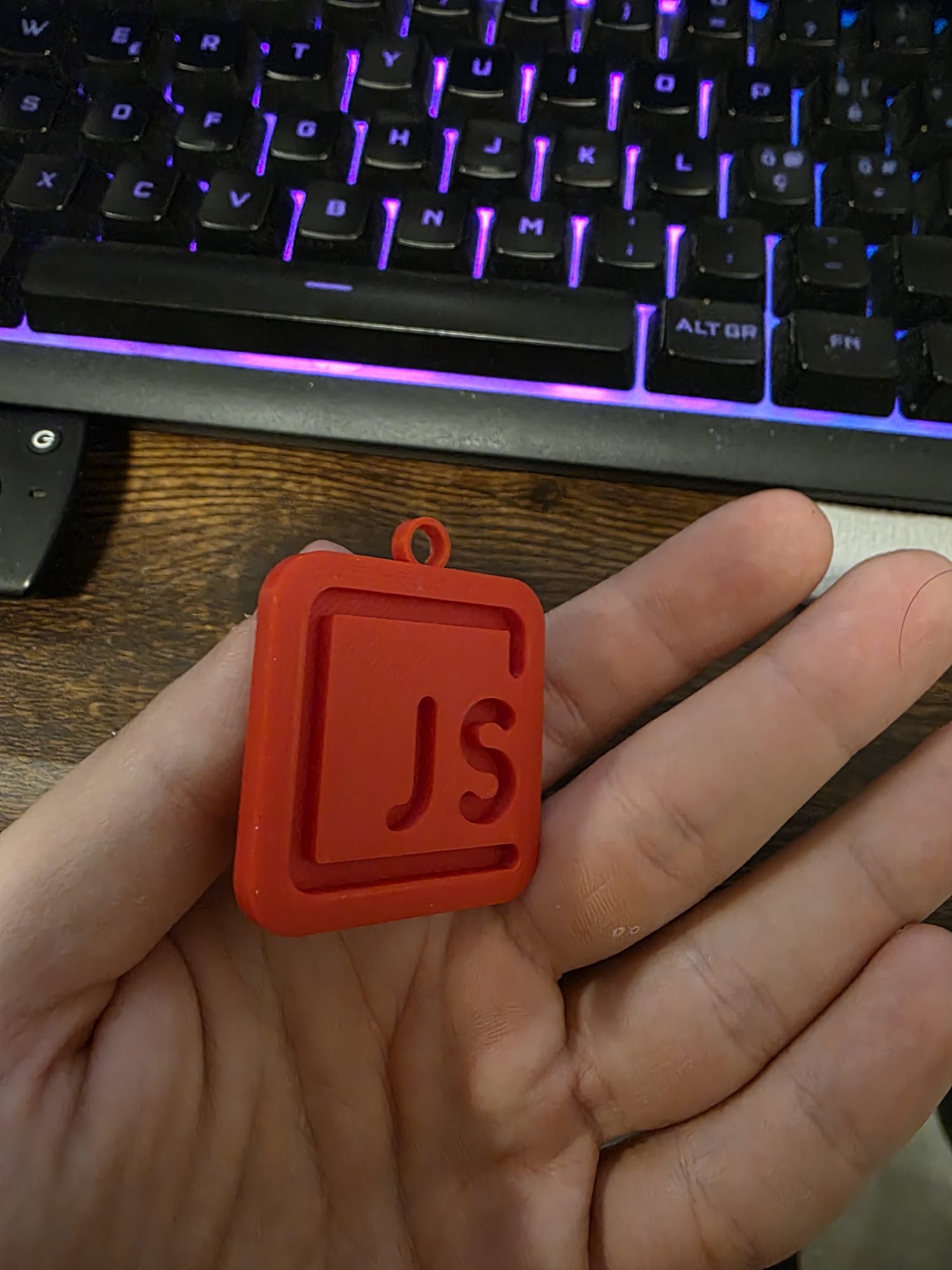 Miniatura 3 do modelo 3D JavaScript Logo Keychain – For Web Developers & Coding Enthusiasts
