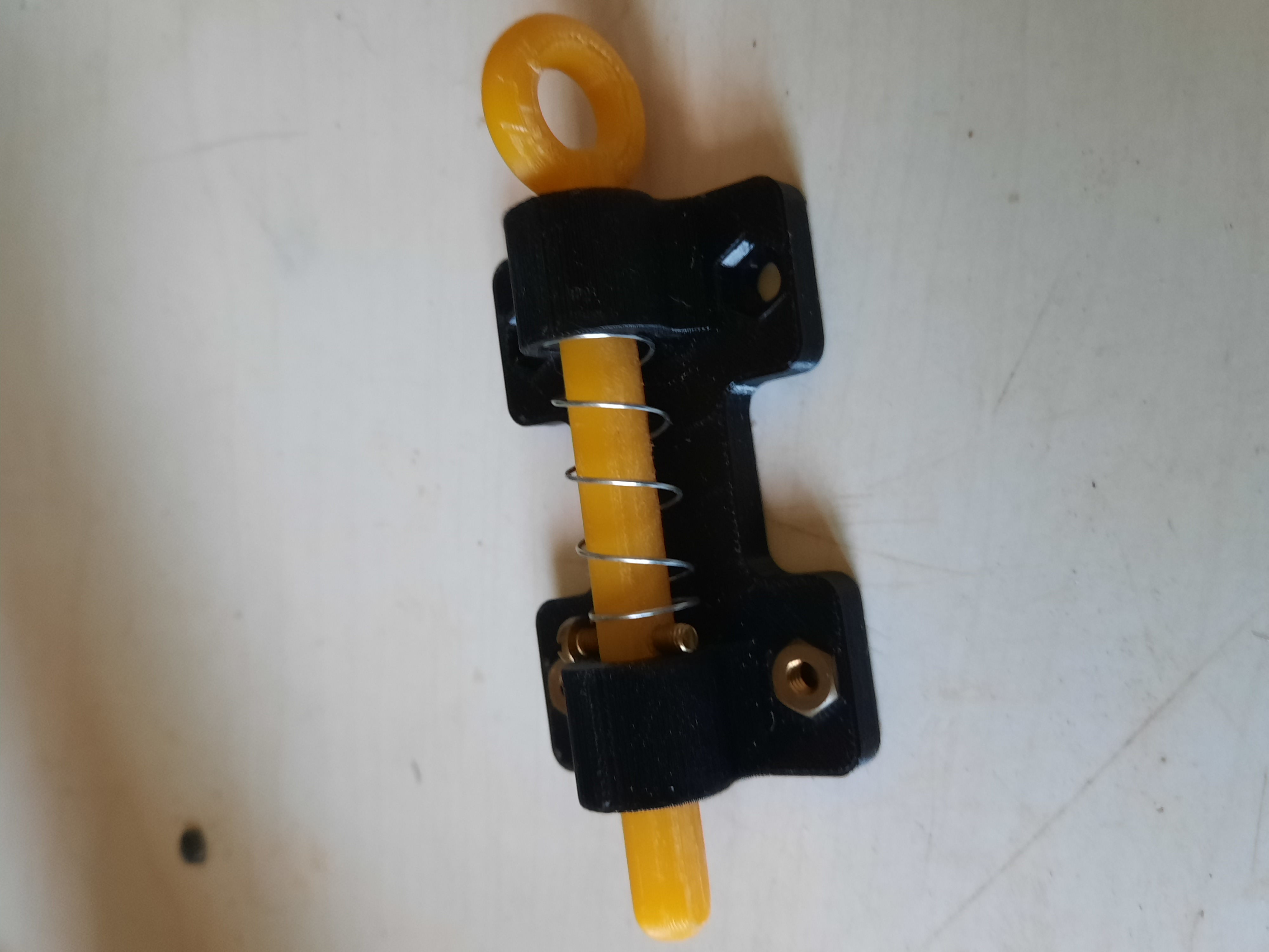 Door Lock with Spring 3D model