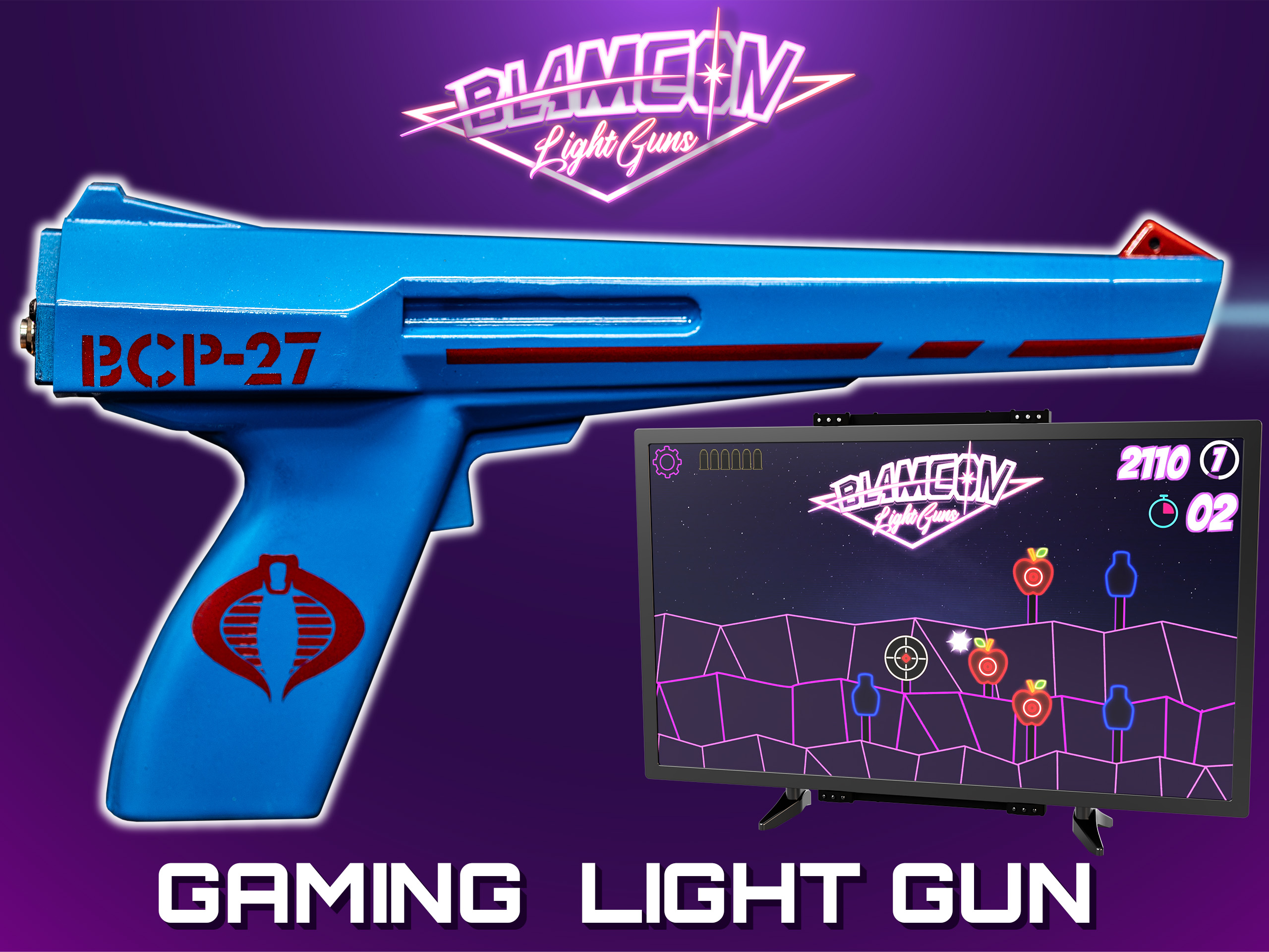 Blamcon Phazer | 3D Print Light Gun (Works with PC, Mac, Linux)