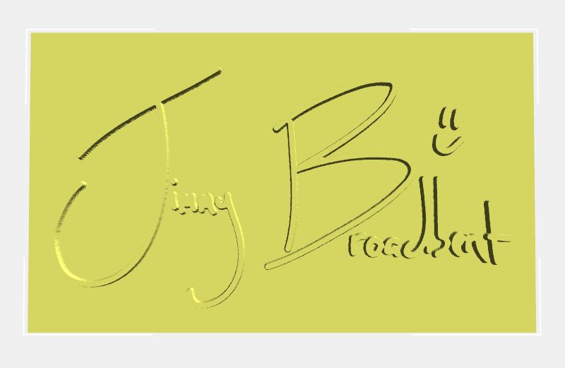 Jimmy Broadbent Signature Sign
