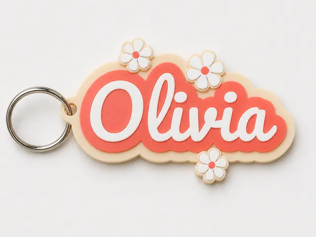 Olivia's flower name tag