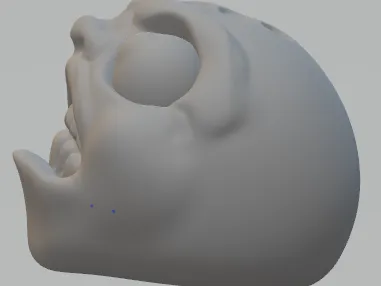 Mad head sculpture