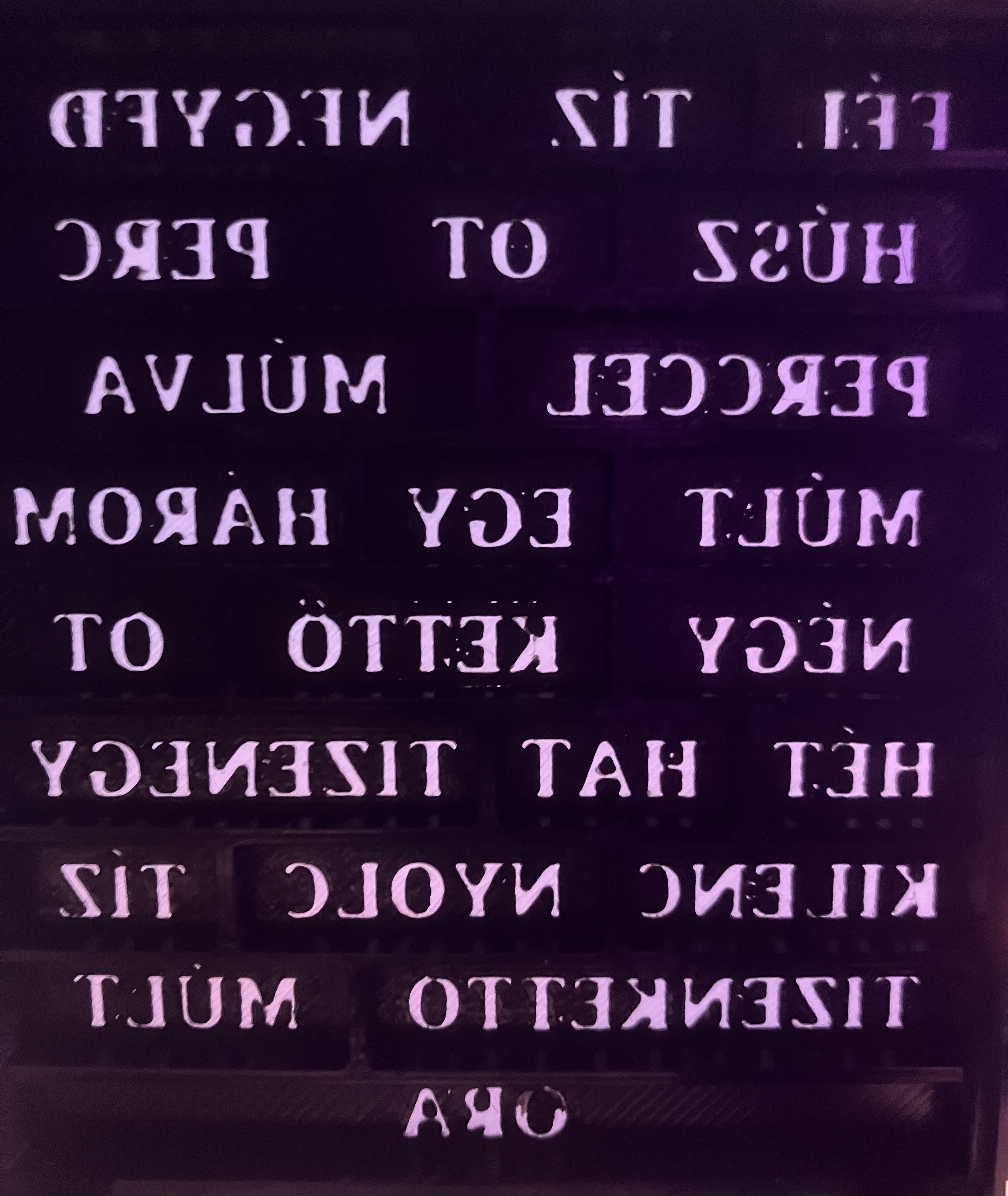 Hungarian Word Clock Plate