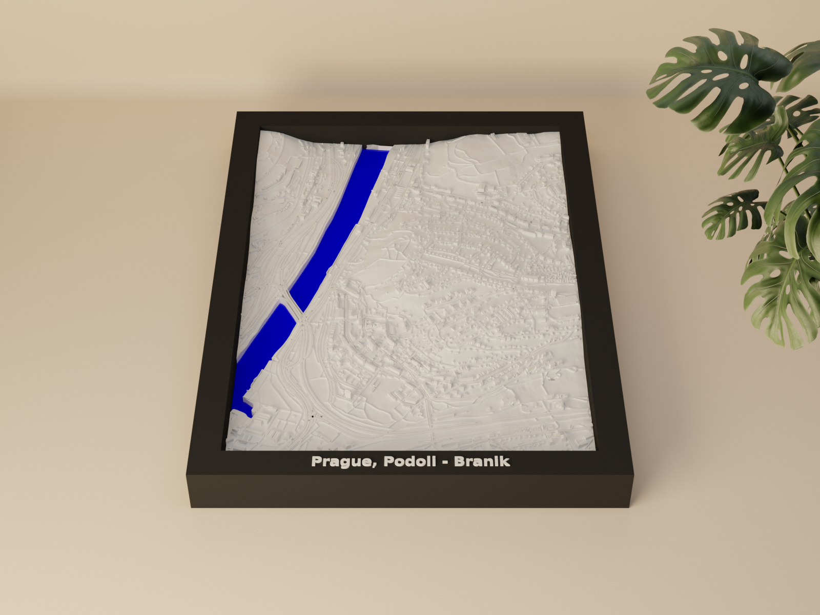 Prague, Podoli - Branik, Czechia - 3D Miniature
