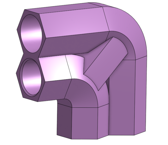 Hexagonal Corner Connector x4 for PCV Tubing