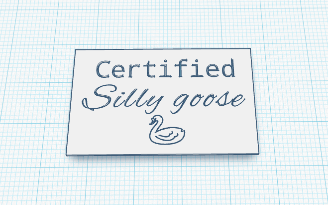 Silly Goose card