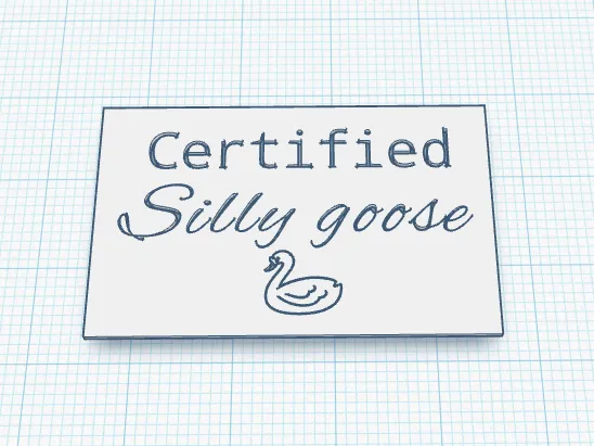 Silly Goose card