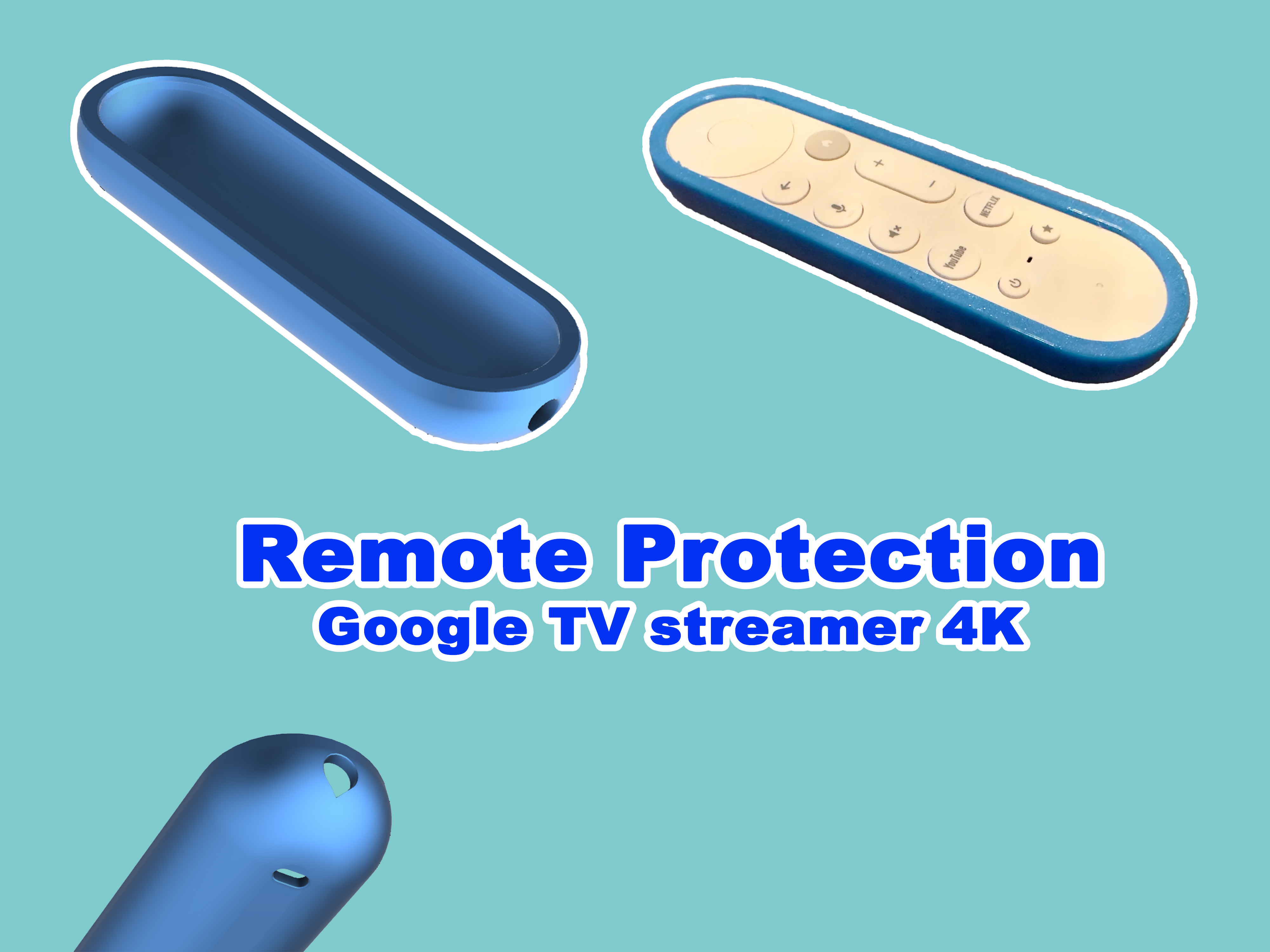 PROTECTIVE SLEEVE for REMOTE CONTROL of the GOOGLE Chromecast TV 4K