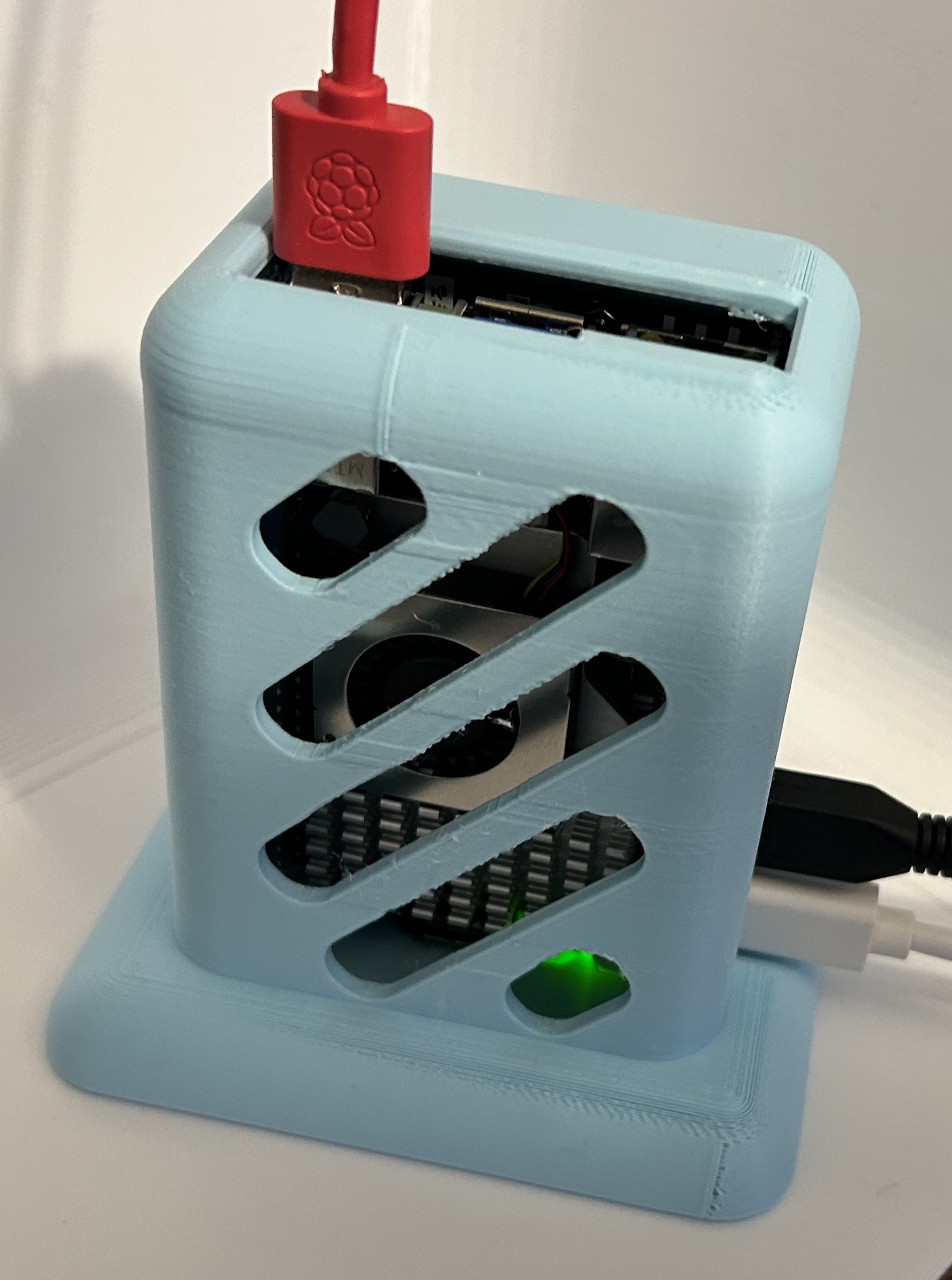 Case for Raspberry Pi 5 using Pimoroni NVMe Base (version 5)