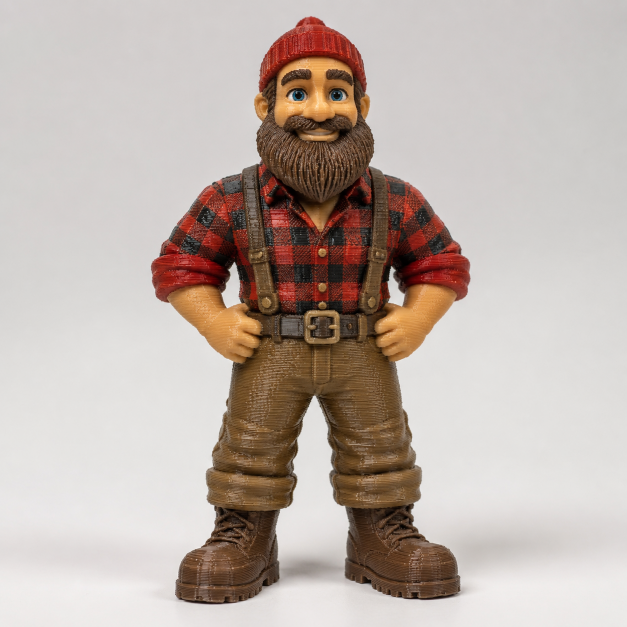 Lumberjack-Figur im stylisierten Toy-Design