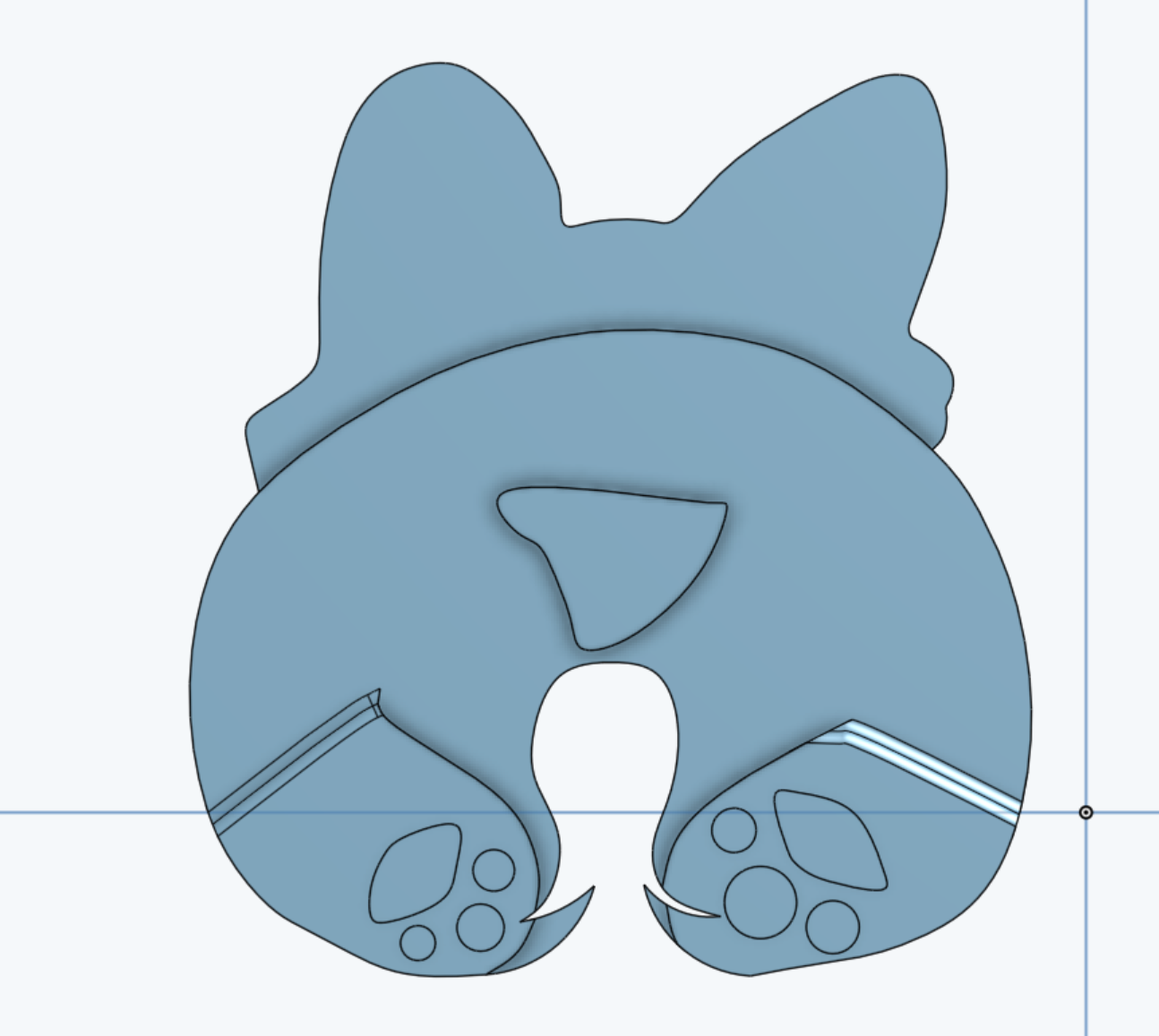 Miniatura 2 do modelo 3D Corgi but bread clip