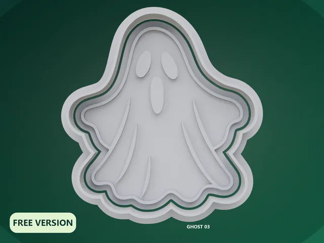 Halloween Ghosts Cookie Cutter STL – 3D Print Biscuit Mold