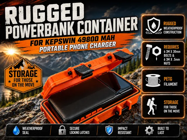 Rugged Power Bank Box - Kepswin 49800 mAh Portable Phone Charger