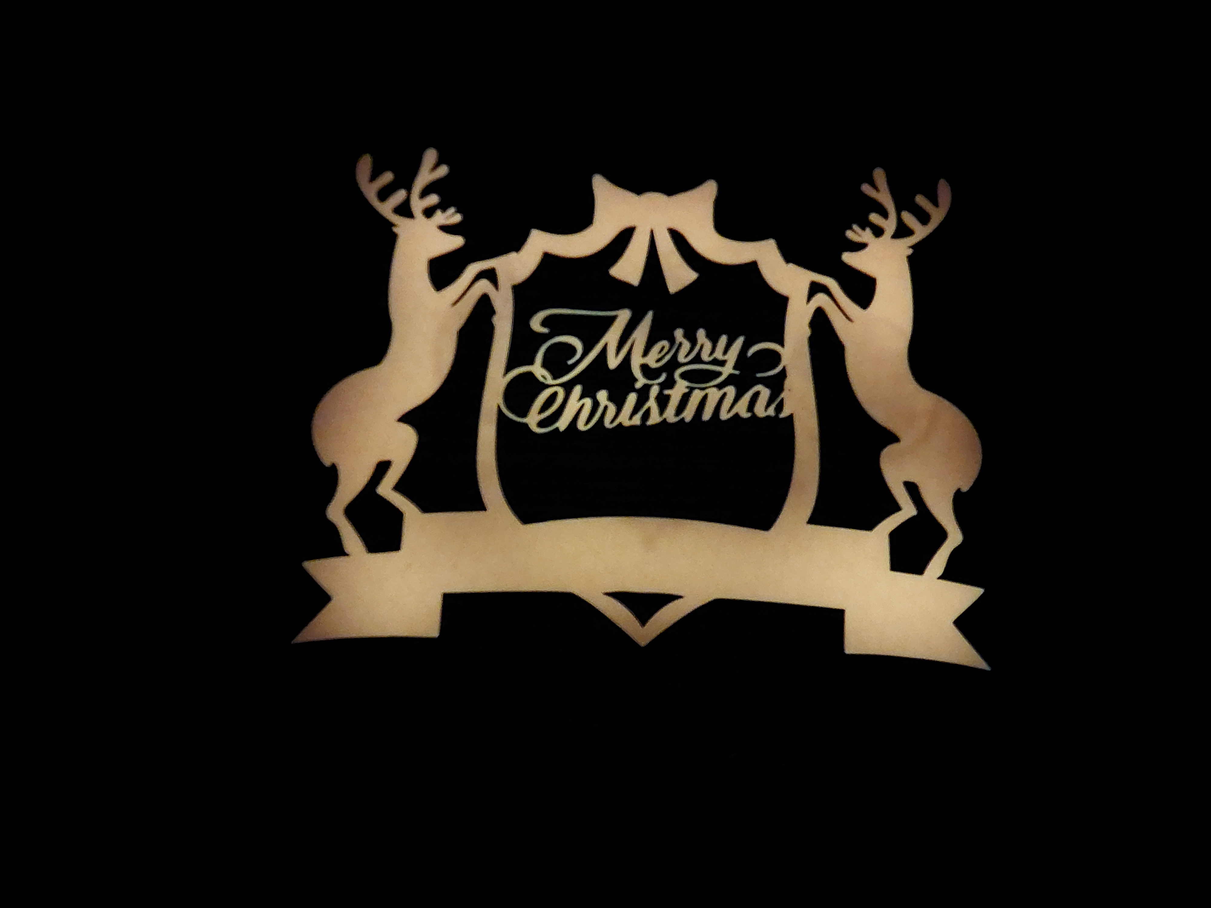 Merry Christmas Signs + Bonus Ornament Trio – Glow-in-the-Dark Set