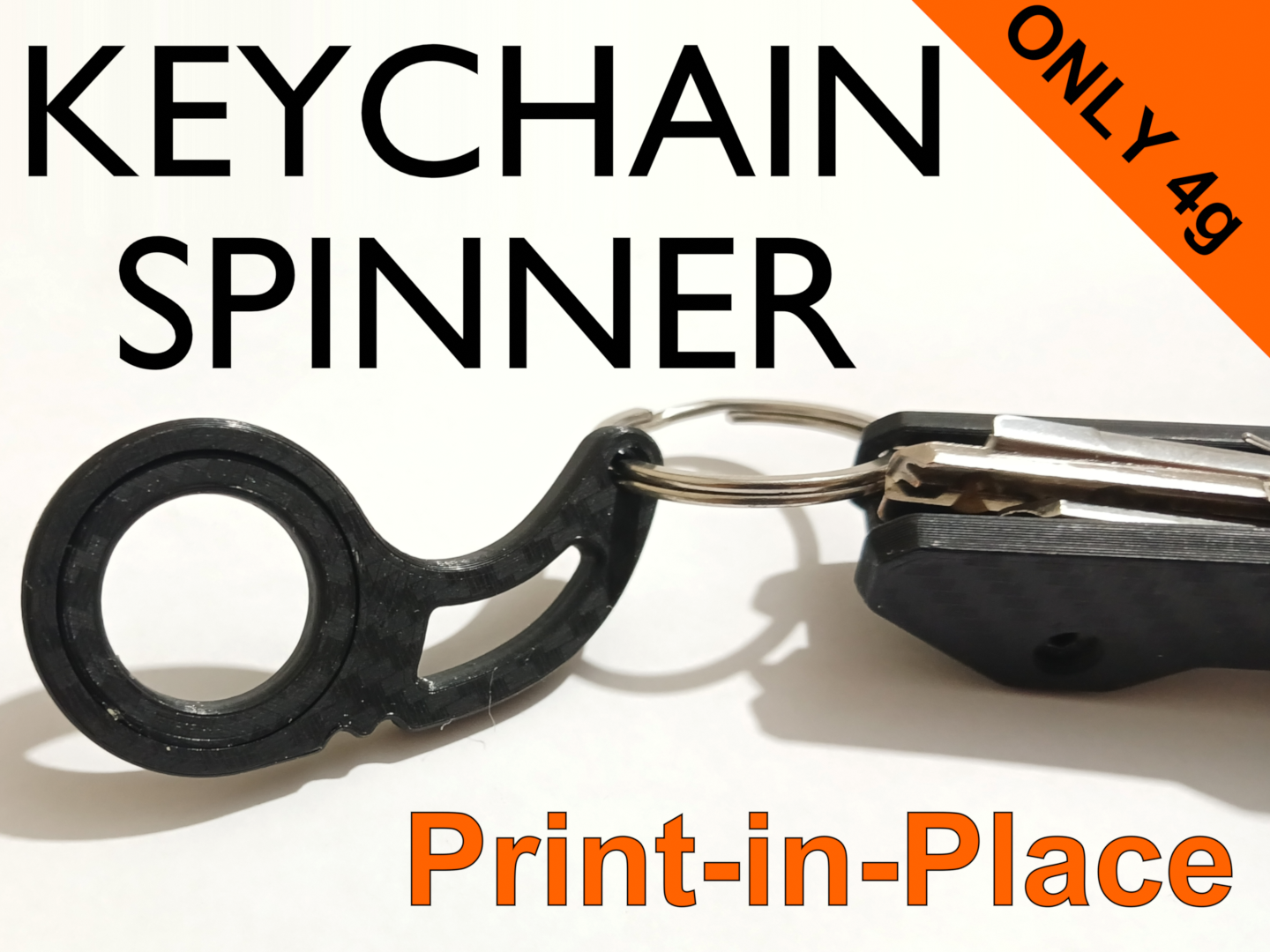 Fidget Spinner Keychain - Print in Place - Now Smooth