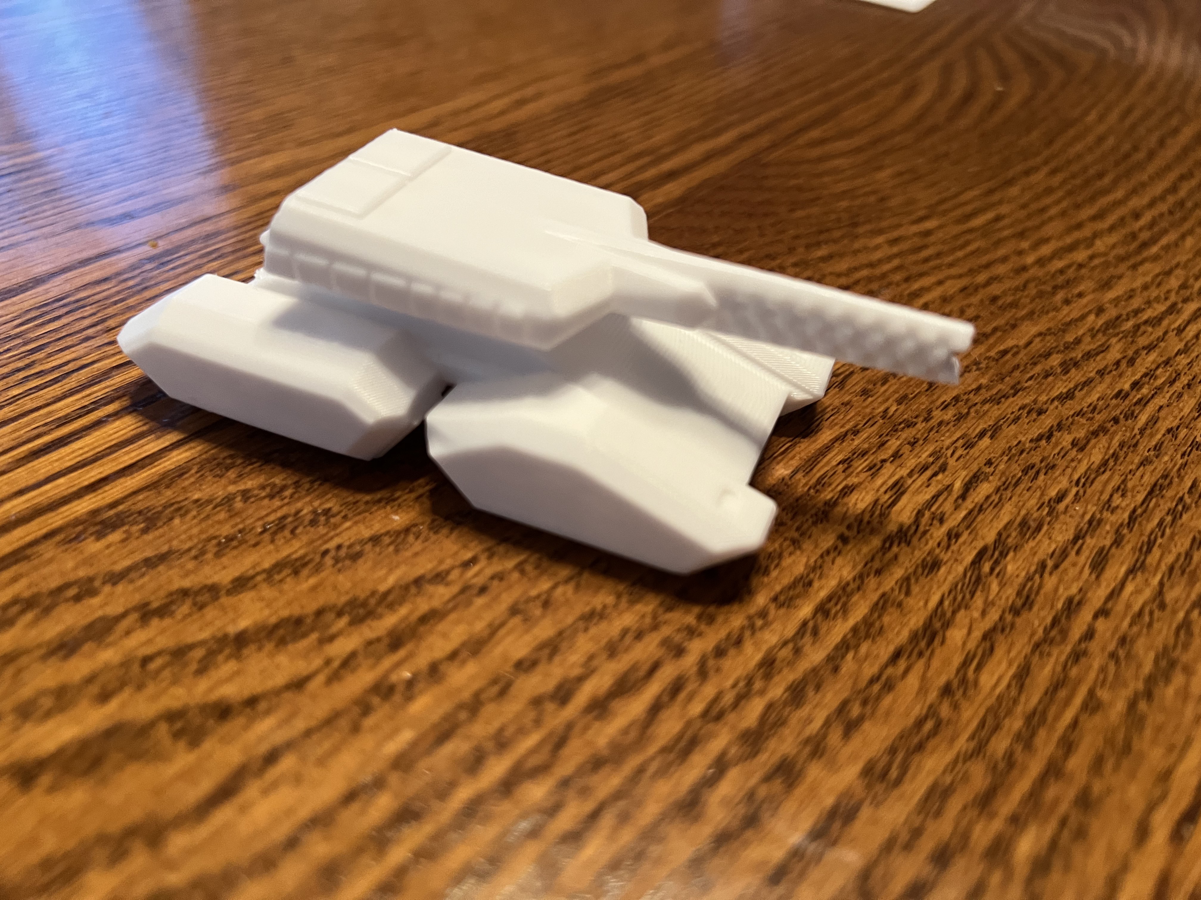 Split track rail gun tank