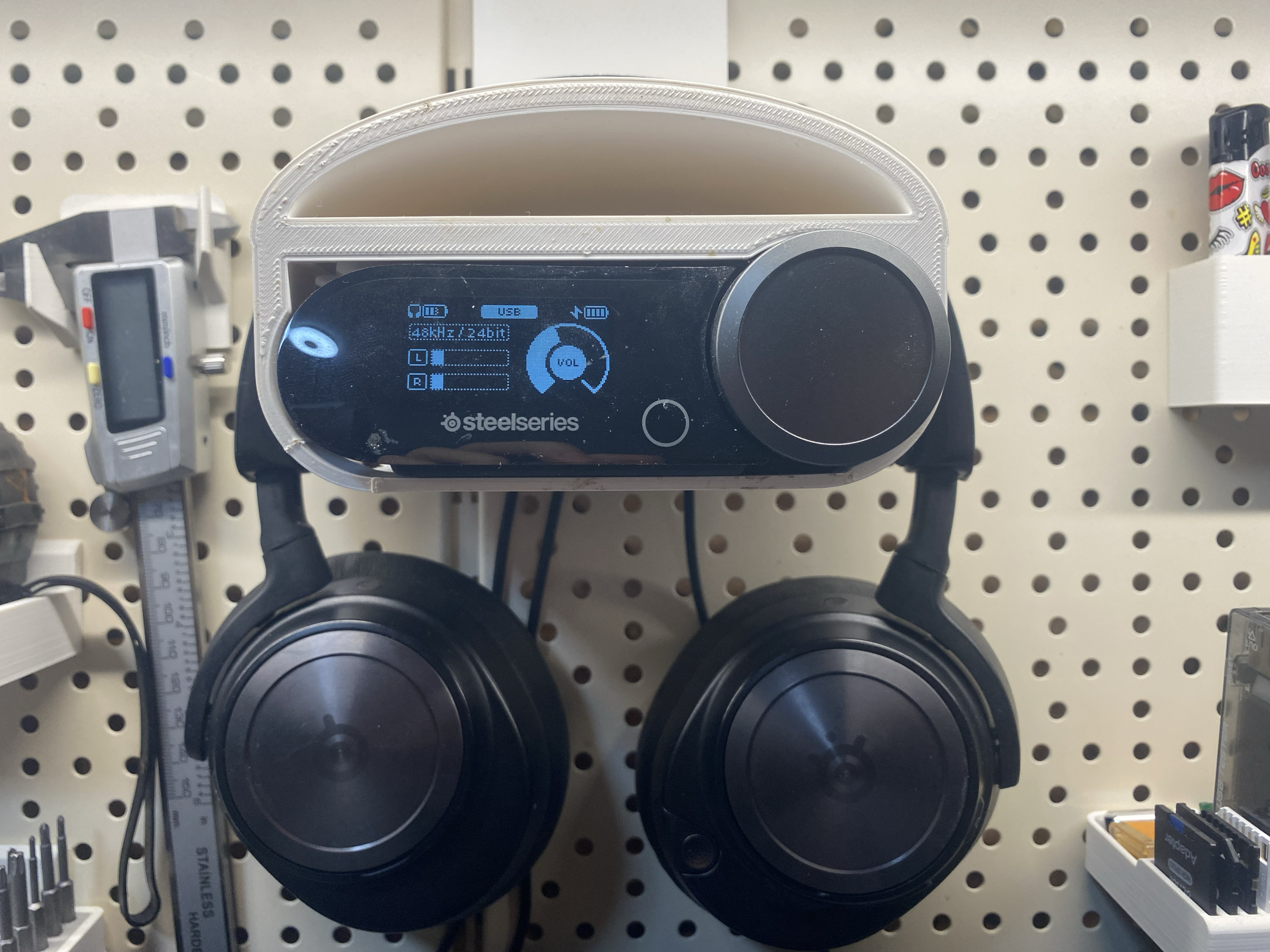 Arctis Nova Pro Wireless Headset and Station PegBoard Holder