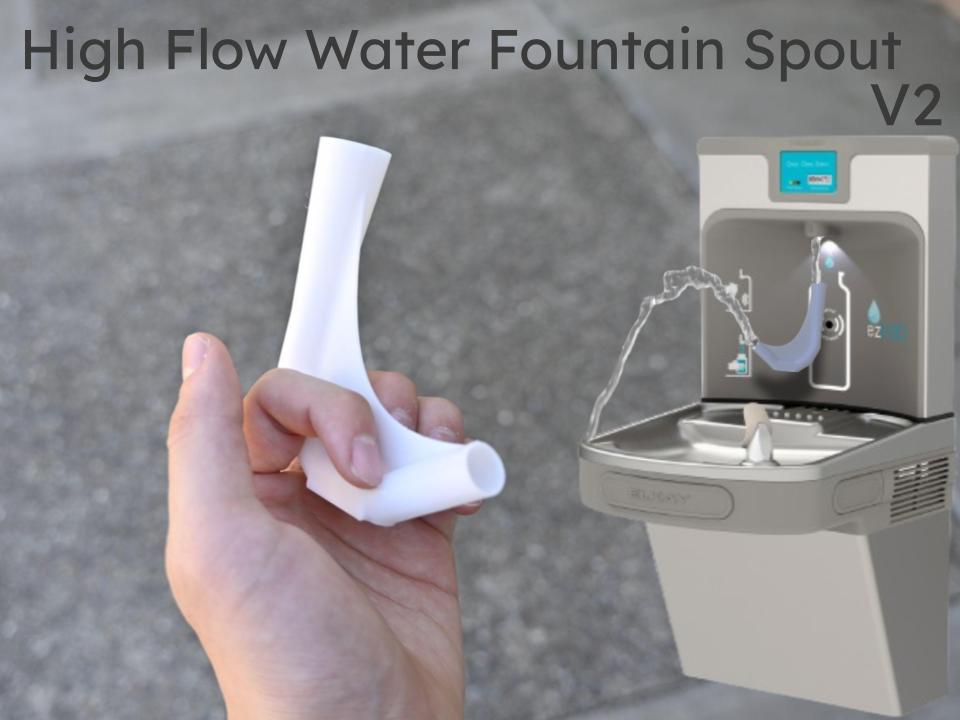 High Flow Water Fountain Straw (Version 3 released!) Keychain