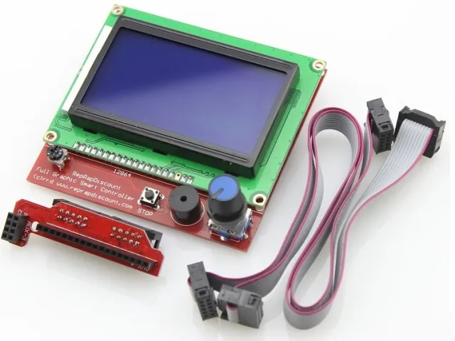 124x64 GUI Display Mount for 3D Printer (Aluminum Profile)
