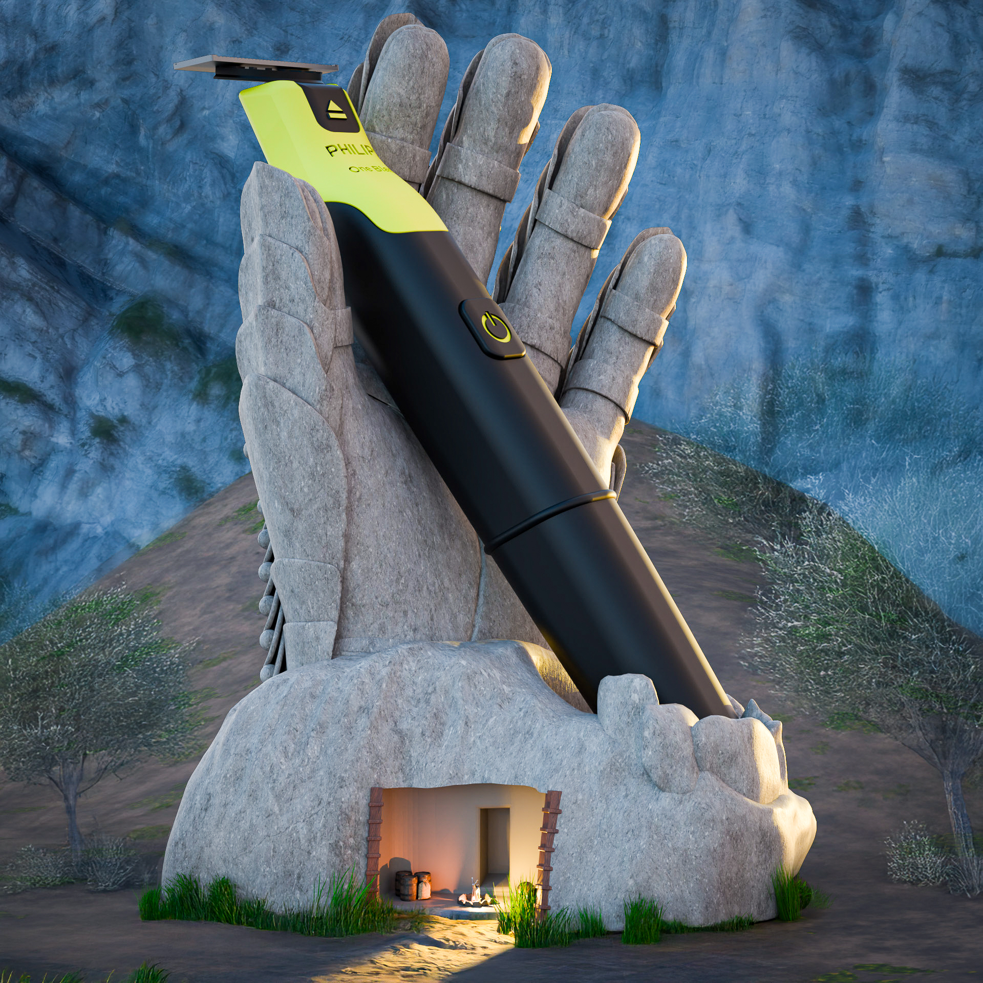 medieval scenery stand (philips one blade 360 and MORE)