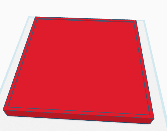 6 1/4th" by 6 1/4th" square display with 1/4th" lip and mounting hole on the back