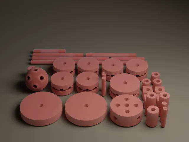 Tinker Toy Maker : Blender Script : Auto Bed layout