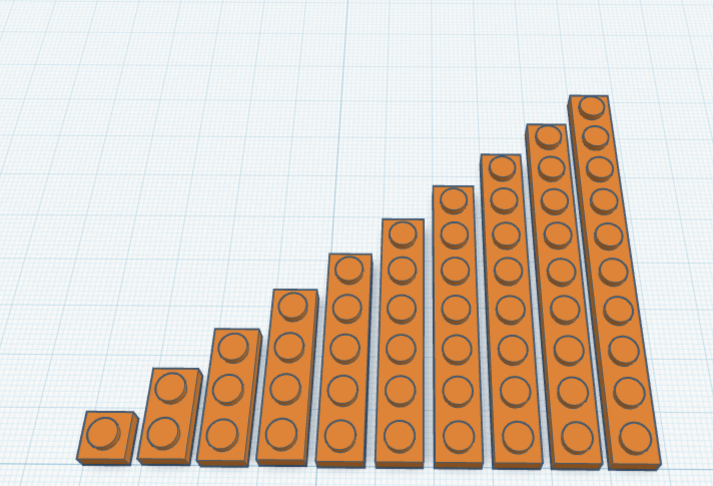 Piezas lego 1x1 a 1x10