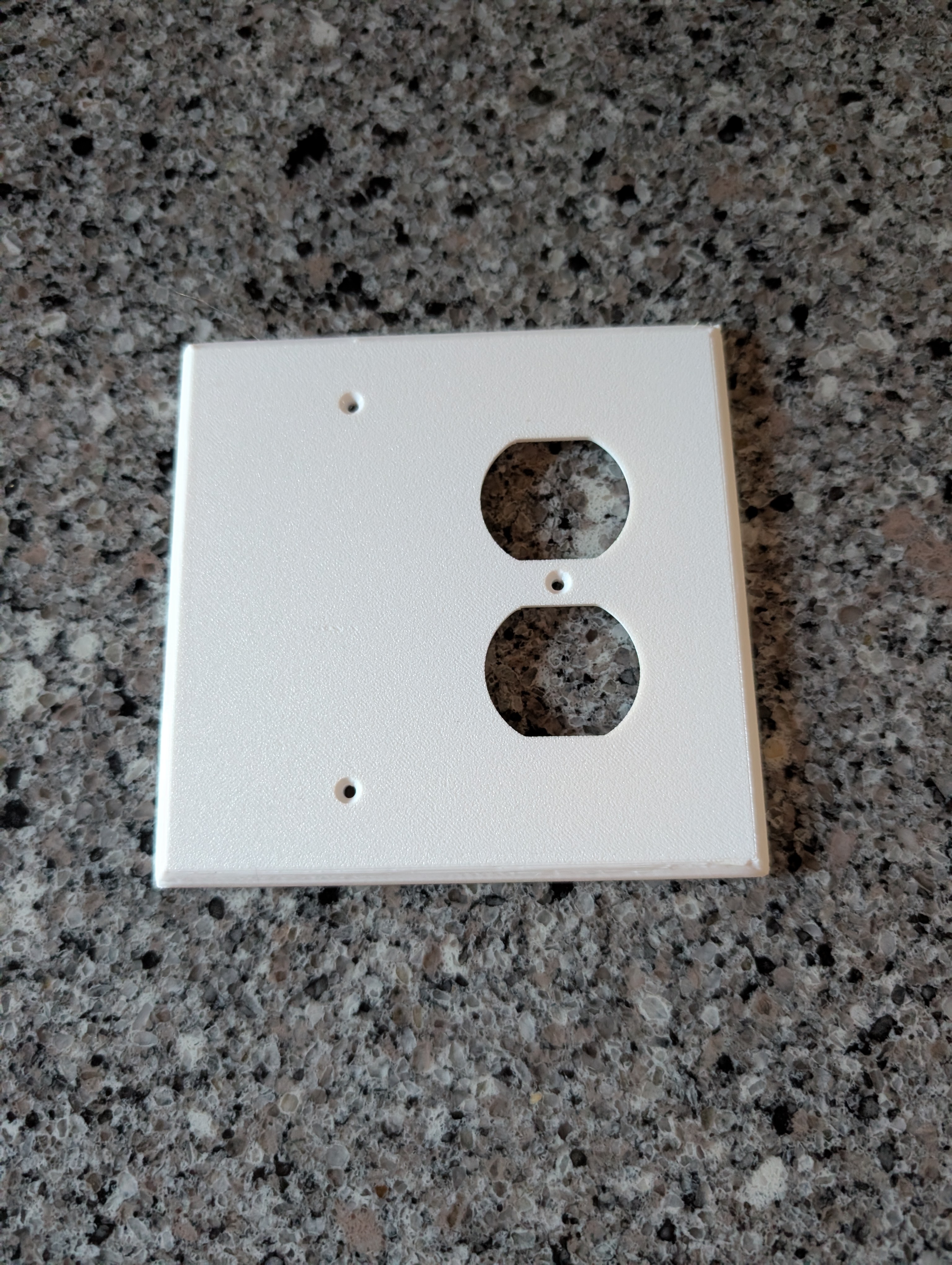 single outlet two gang faceplate electrical box cover plate 3D model