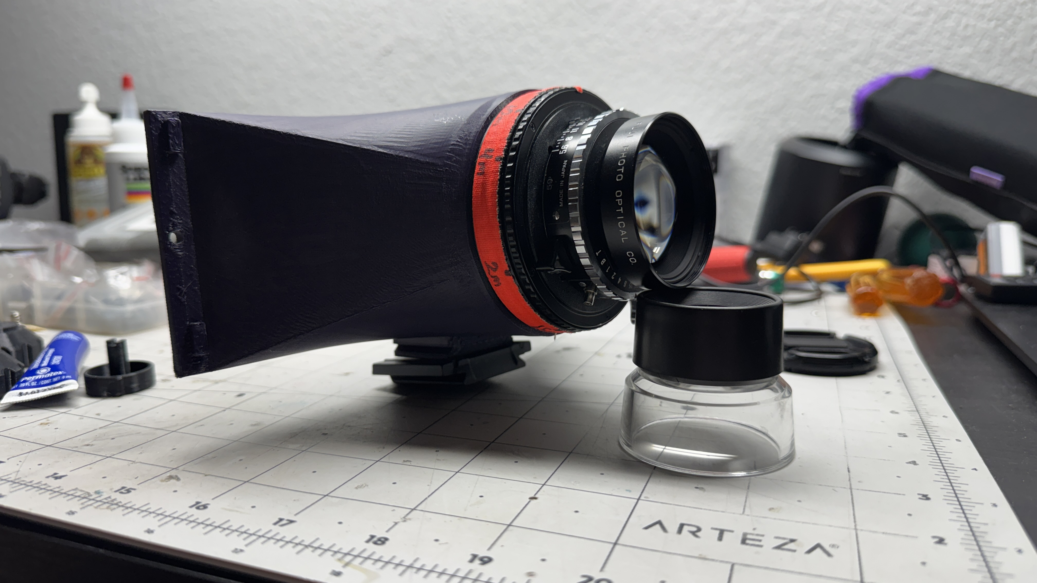 Open 6x17 v8 lenscone for Fujinon W 125mm f5.6