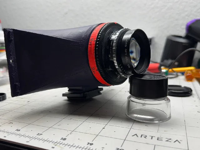 Open 6x17 v8 lenscone for Fujinon W 125mm f5.6