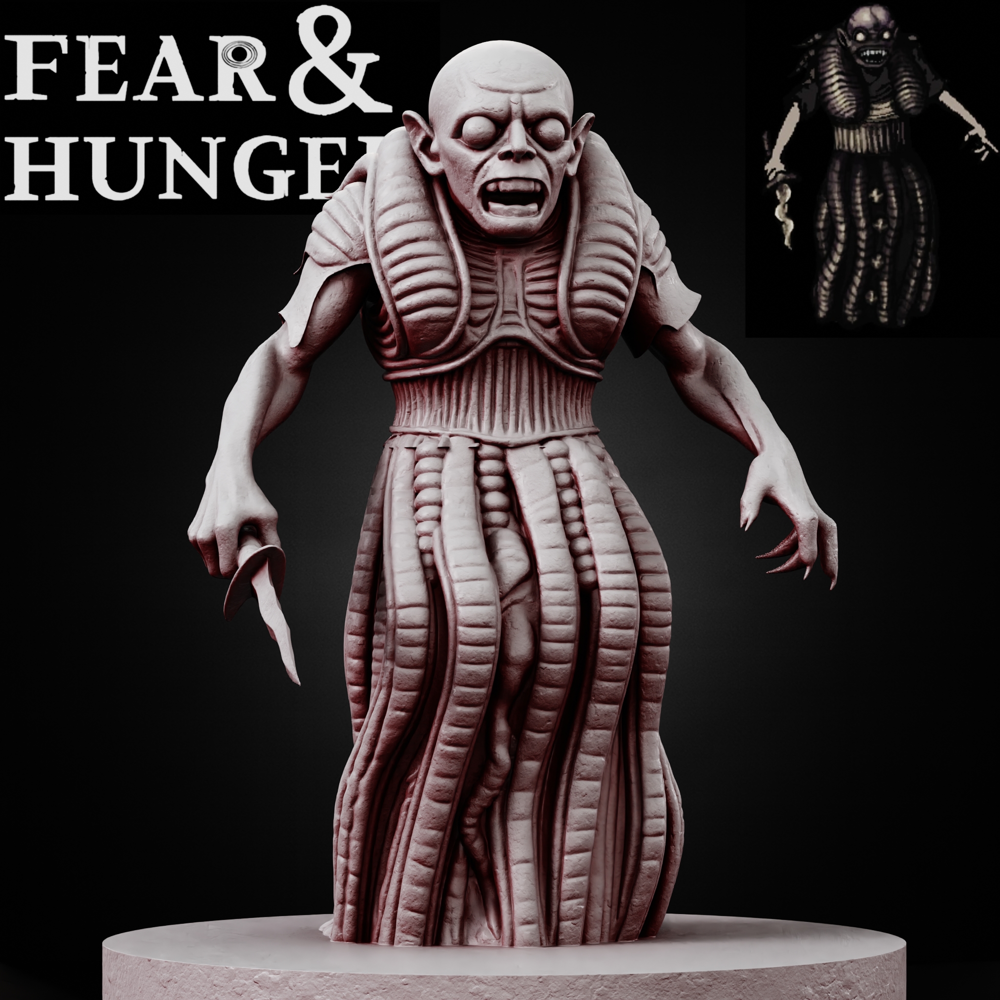 FEAR AND HUNGER HAG TABLETOP D&D RPG miniature figurine – scale STL Fan Art