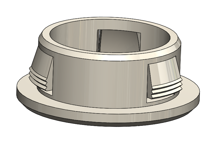 Snap-fit end cap with retention tabs