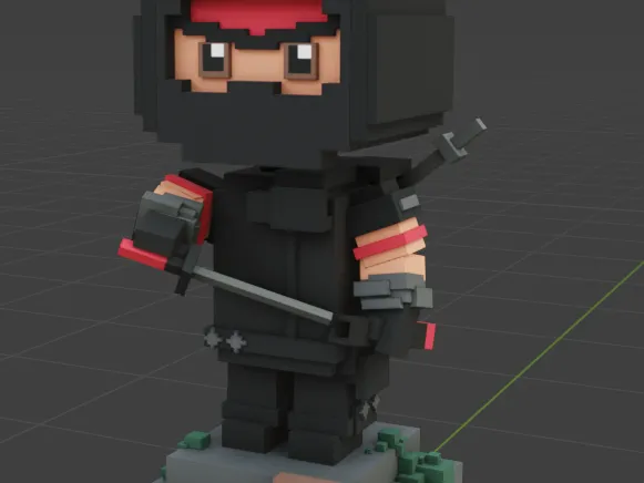 Ninja Voxel Art