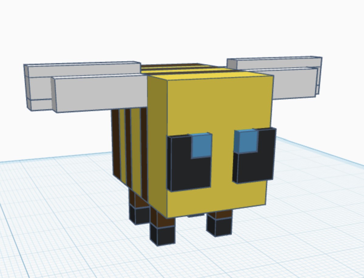 Miniatura 3 do modelo 3D Minecraft Bee