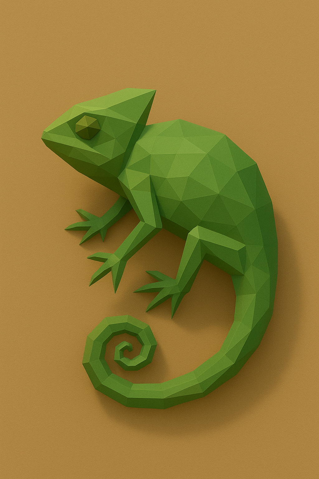 Low poly chameleon