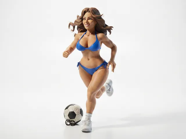 Soccer Babe Female Sports Figurine 3D Printable