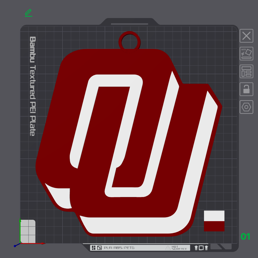 Oklahoma Sooners Retro Oversized Necklace Logo