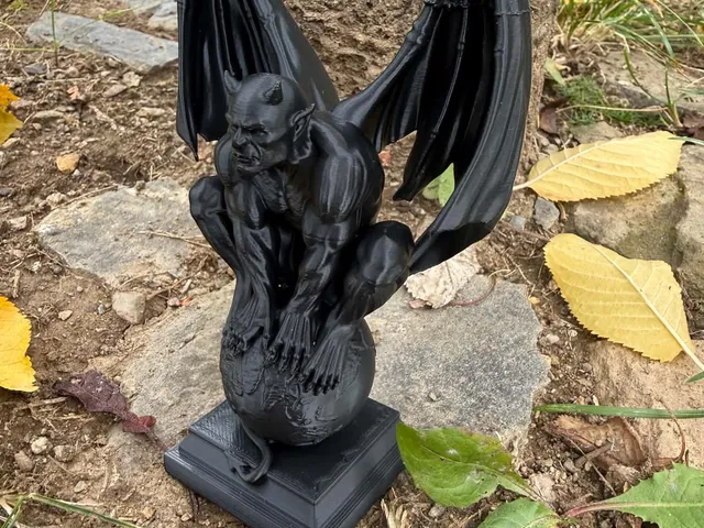 Halloween Gargoyle on a Pedestal