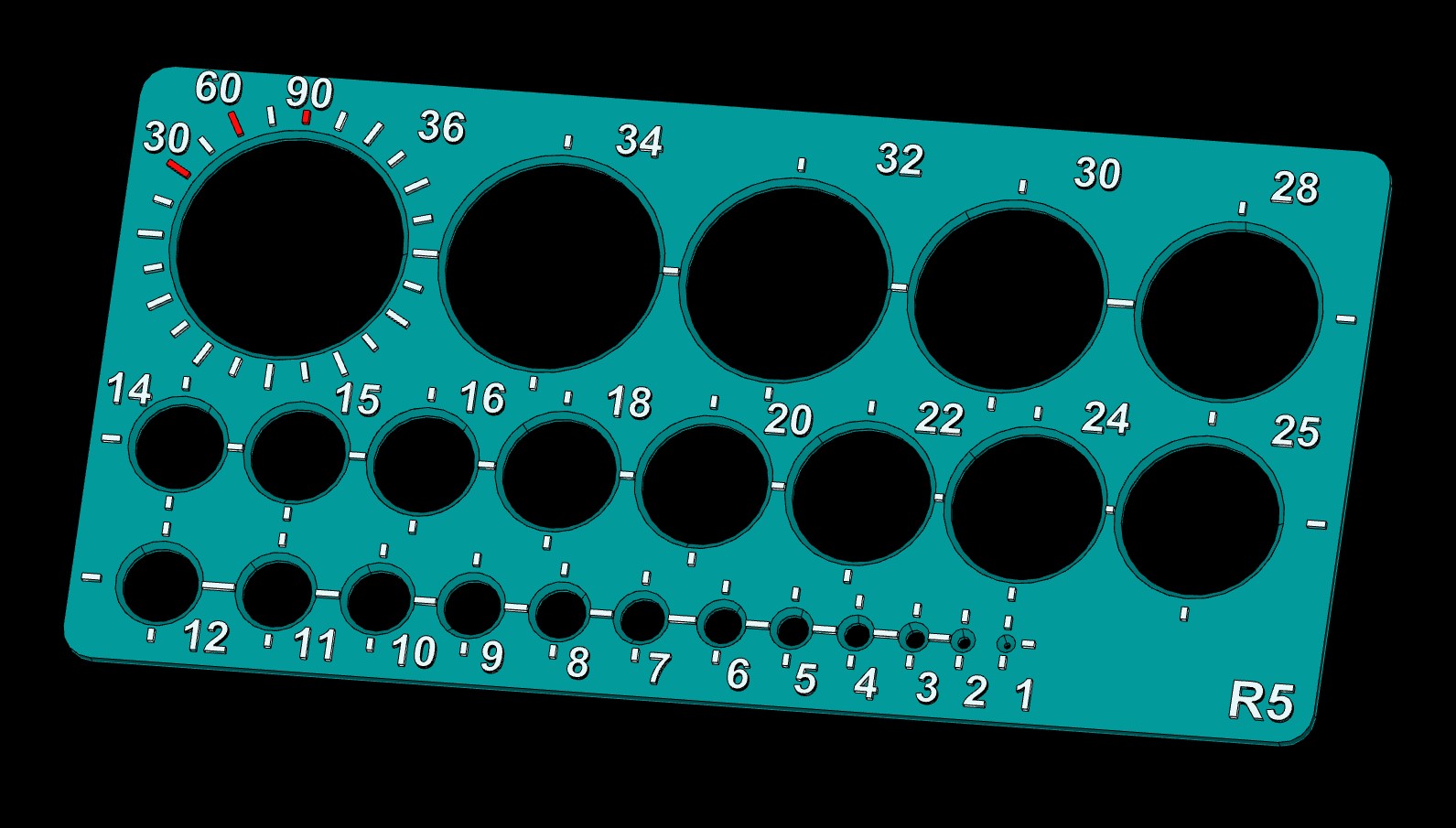 Miniatura 2 do modelo 3D Circle stencil