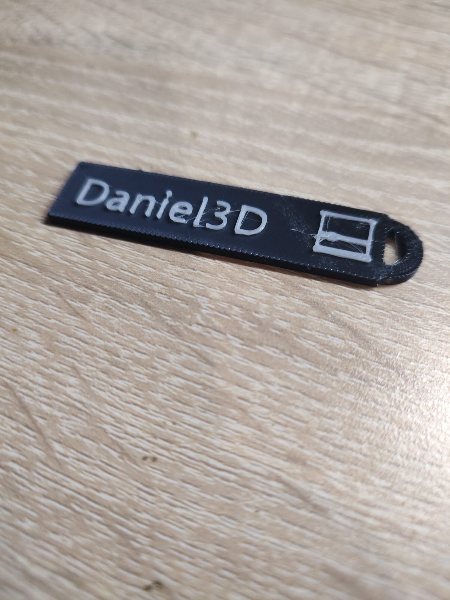 Nametag Keychain with 3D printer logo