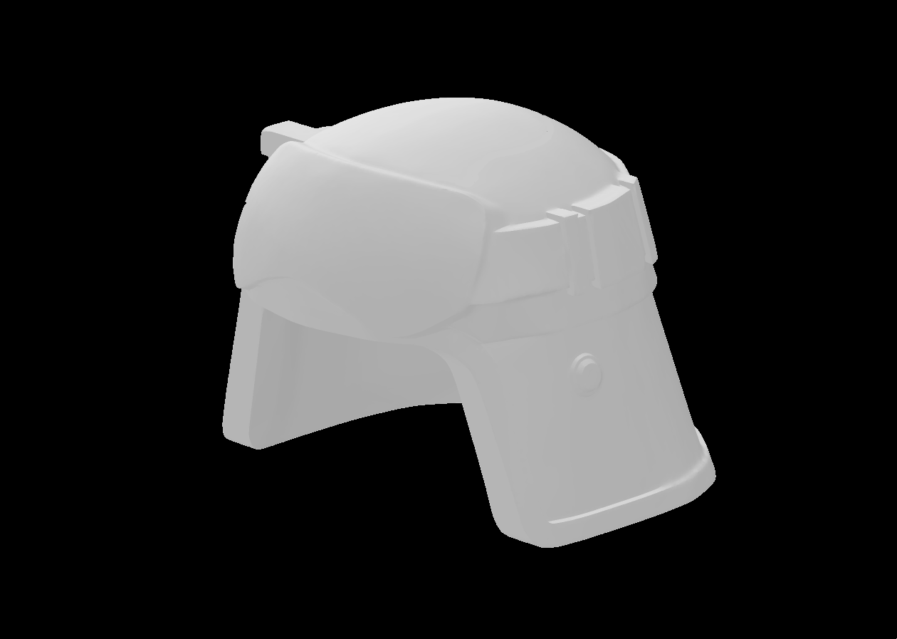 Lego Compatible (36043.dat) Minifig Headgear Helmet SW Imperial Pilot Raised Forehead 3D model by thall72