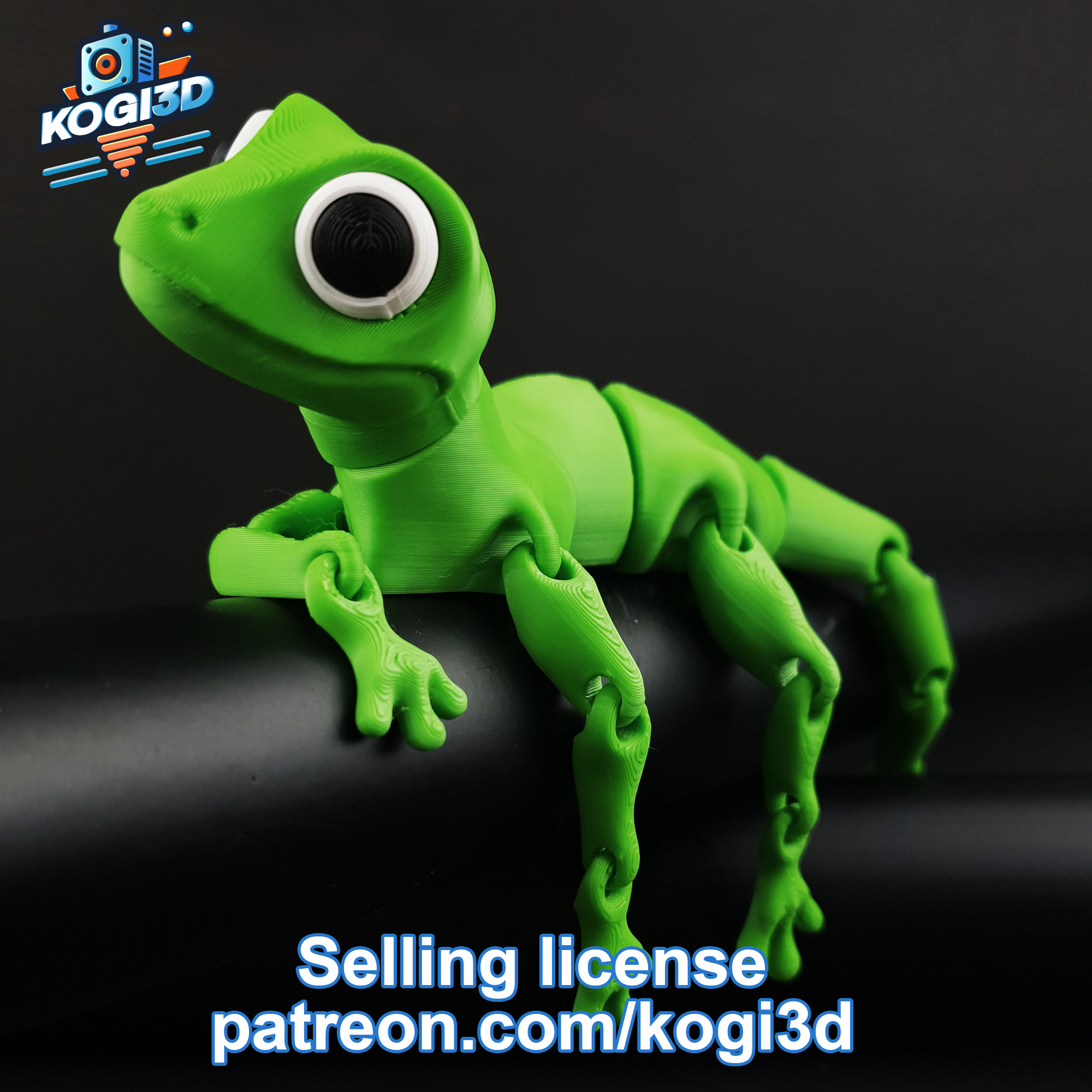Miniatura 15 do modelo 3D Articulated Flexi Lizard Model