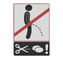 No urinating allowed sign Wall Decoration Logo Poster