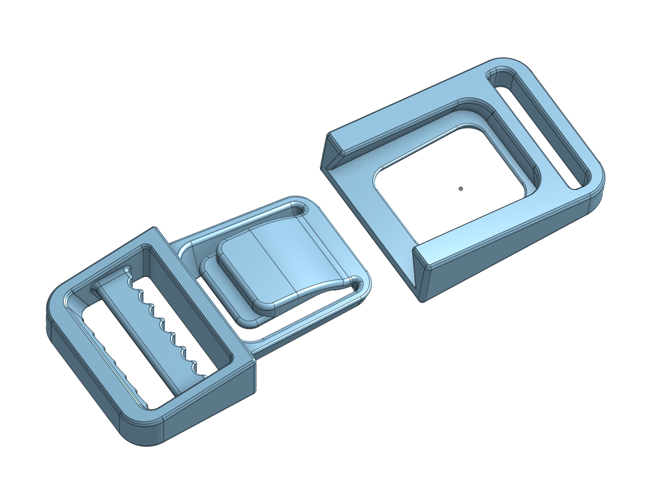 Miniatura 3 do modelo 3D Snap Buckle with Push Button