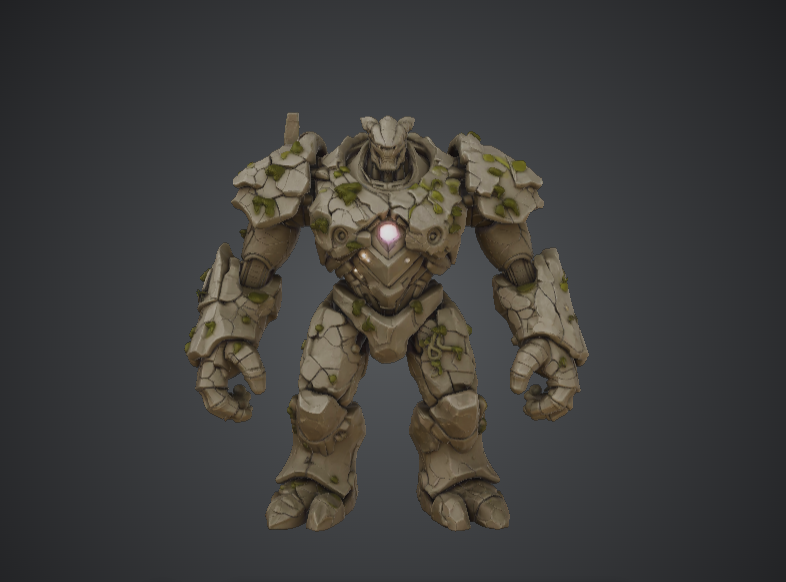 Stone Golem Mech – Ancient Guardian Construct
